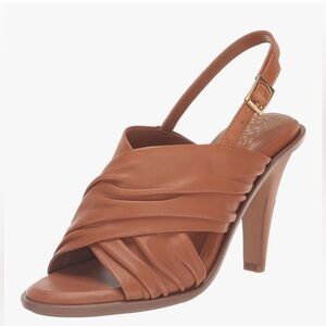 Vince Camuto Women's Fencheli Slingback Sandal Heel Size 9 Golden Walnut